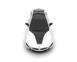 White sport car on transparent background. 3d rendering - illustration png