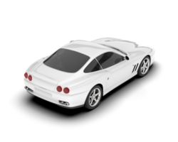 White sport car on transparent background. 3d rendering - illustration png