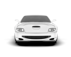 White sport car on transparent background. 3d rendering - illustration png