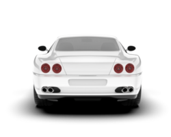 White sport car on transparent background. 3d rendering - illustration png