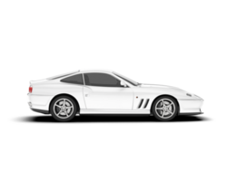 vit sport bil på transparent bakgrund. 3d tolkning - illustration png