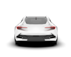 blanc sport voiture sur transparent Contexte. 3d le rendu - illustration png