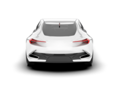 White sport car on transparent background. 3d rendering - illustration png