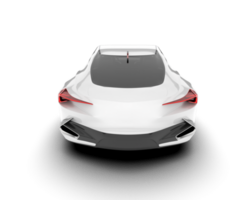 blanc sport voiture sur transparent Contexte. 3d le rendu - illustration png