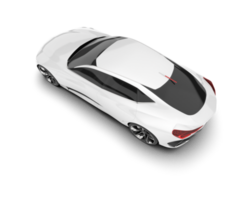 blanco deporte coche en transparente antecedentes. 3d representación - ilustración png