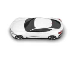 White sport car on transparent background. 3d rendering - illustration png