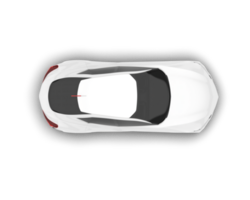 blanc sport voiture sur transparent Contexte. 3d le rendu - illustration png