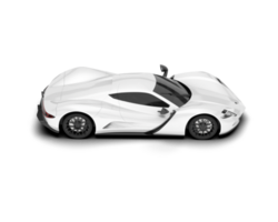 White sport car on transparent background. 3d rendering - illustration png