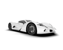 White sport car on transparent background. 3d rendering - illustration png