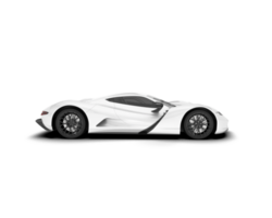 blanco deporte coche en transparente antecedentes. 3d representación - ilustración png