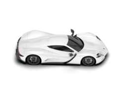 White sport car on transparent background. 3d rendering - illustration png