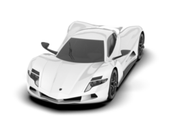 White sport car on transparent background. 3d rendering - illustration png