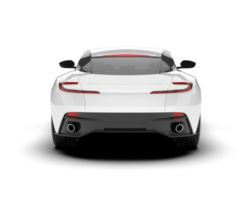 White sport car on transparent background. 3d rendering - illustration png