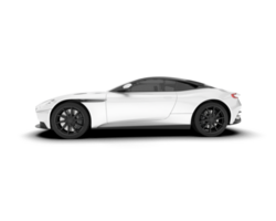 White sport car on transparent background. 3d rendering - illustration png