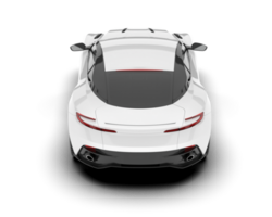 White sport car on transparent background. 3d rendering - illustration png