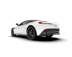 White sport car on transparent background. 3d rendering - illustration png