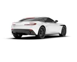 White sport car on transparent background. 3d rendering - illustration png