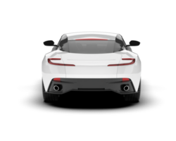 White sport car on transparent background. 3d rendering - illustration png