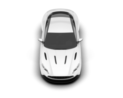 blanc sport voiture sur transparent Contexte. 3d le rendu - illustration png