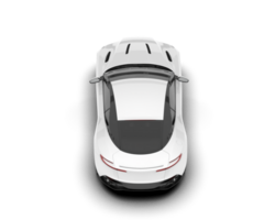 White sport car on transparent background. 3d rendering - illustration png