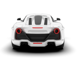 White sport car on transparent background. 3d rendering - illustration png