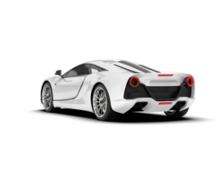 White sport car on transparent background. 3d rendering - illustration png