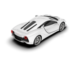 White sport car on transparent background. 3d rendering - illustration png