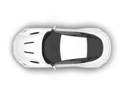 White sport car on transparent background. 3d rendering - illustration png