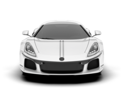 White sport car on transparent background. 3d rendering - illustration png