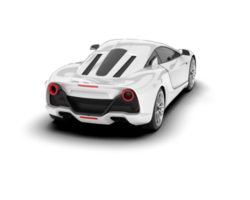 White sport car on transparent background. 3d rendering - illustration png