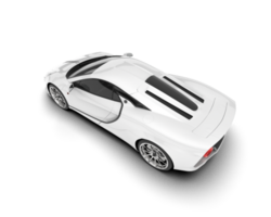 White sport car on transparent background. 3d rendering - illustration png