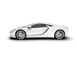 White sport car on transparent background. 3d rendering - illustration png