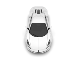 White sport car on transparent background. 3d rendering - illustration png