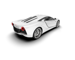 White sport car on transparent background. 3d rendering - illustration png