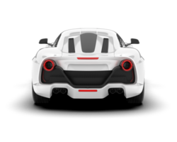 blanc sport voiture sur transparent Contexte. 3d le rendu - illustration png