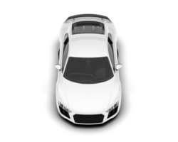 White sport car on transparent background. 3d rendering - illustration png