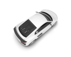 blanc sport voiture sur transparent Contexte. 3d le rendu - illustration png