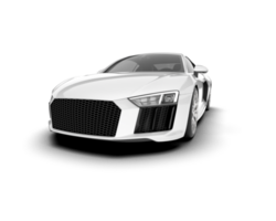 White sport car on transparent background. 3d rendering - illustration png