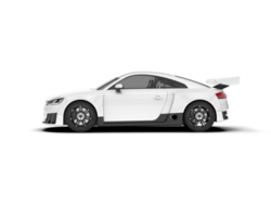 White sport car on transparent background. 3d rendering - illustration png