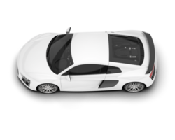 White sport car on transparent background. 3d rendering - illustration png