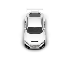 White sport car on transparent background. 3d rendering - illustration png