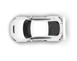 White sport car on transparent background. 3d rendering - illustration png