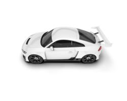 White sport car on transparent background. 3d rendering - illustration png