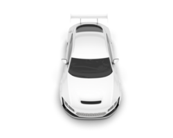 White sport car on transparent background. 3d rendering - illustration png