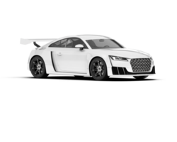 White sport car on transparent background. 3d rendering - illustration png