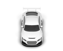 White sport car on transparent background. 3d rendering - illustration png