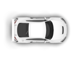 White sport car on transparent background. 3d rendering - illustration png