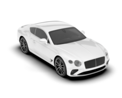 blanc sport voiture sur transparent Contexte. 3d le rendu - illustration png