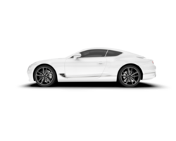 blanc sport voiture sur transparent Contexte. 3d le rendu - illustration png