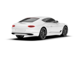 White sport car on transparent background. 3d rendering - illustration png